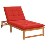 vidaXL Vankúš na ležadlo GEMERT 100% polyester Červená 190 x 90 x 9 cm – Obrázok 3