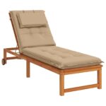 vidaXL Vankúš na ležadlo GEMERT 100% polyester Piesková – Obrázok 3