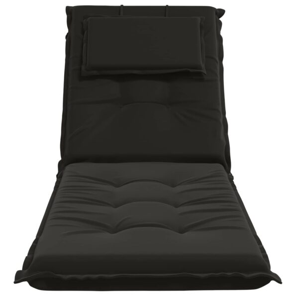 vidaXL Vankúš na ležadlo GEMERT 100% polyester Čierna 190 x 50 x 9 cm – Obrázok 4