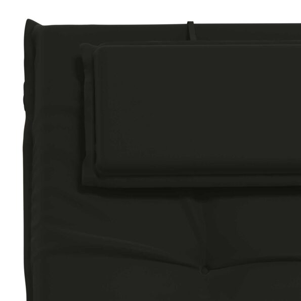 vidaXL Vankúš na ležadlo GEMERT 100% polyester Čierna 190 x 50 x 9 cm – Obrázok 6