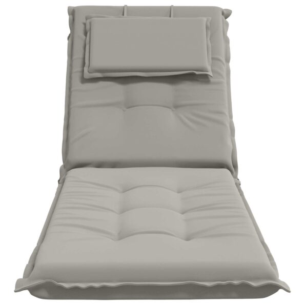 vidaXL Vankúš na ležadlo GEMERT 100% polyester Sivá 190 x 50 x 9 cm – Obrázok 4