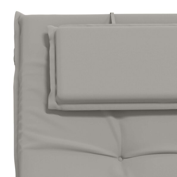 vidaXL Vankúš na ležadlo GEMERT 100% polyester Sivá 190 x 50 x 9 cm – Obrázok 6