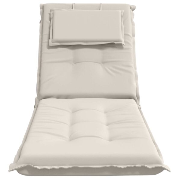 vidaXL Vankúš na ležadlo GEMERT 100% polyester Biela 190 x 60 x 9 cm – Obrázok 4