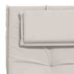vidaXL Vankúš na ležadlo GEMERT 100% polyester Biela 190 x 60 x 9 cm – Obrázok 6