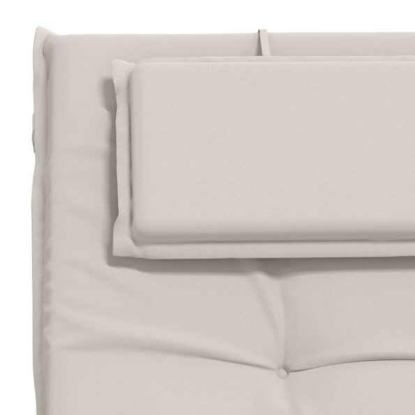 vidaXL Vankúš na ležadlo GEMERT 100% polyester Biela 190 x 60 x 9 cm – Obrázok 6