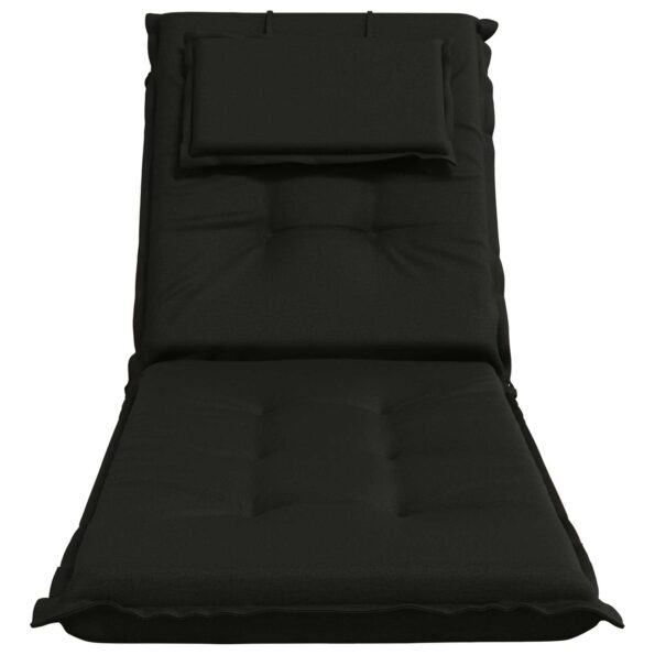 vidaXL Vankúš na ležadlo GEMERT 100% polyester Čierna 190 x 60 x 9 cm – Obrázok 4