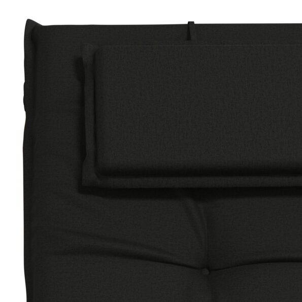 vidaXL Vankúš na ležadlo GEMERT 100% polyester Čierna 190 x 60 x 9 cm – Obrázok 6