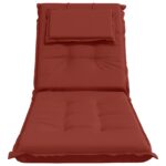 vidaXL Vankúš na ležadlo GEMERT 100% polyester Červená 190 x 60 x 9 cm – Obrázok 4