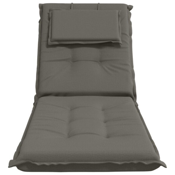 vidaXL Vankúš na ležadlo GEMERT 100% polyester Sivá 190 x 60 x 9 cm – Obrázok 4
