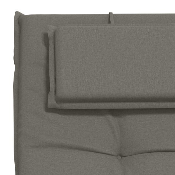 vidaXL Vankúš na ležadlo GEMERT 100% polyester Sivá 190 x 60 x 9 cm – Obrázok 6