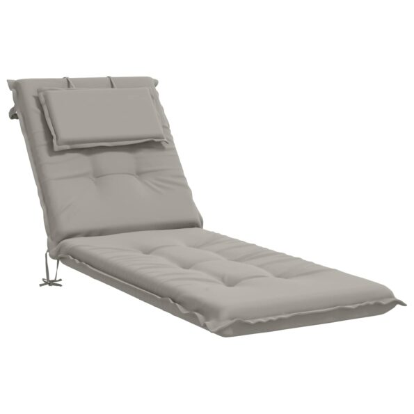 vidaXL Vankúš na ležadlo GEMERT 100% polyester Sivá 190 x 60 x 9 cm – Obrázok 2