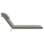 vidaXL Vankúš na ležadlo GEMERT 100% polyester Sivá 190 x 60 x 9 cm – Obrázok 5
