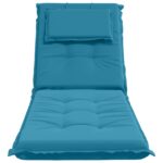 vidaXL Vankúš na ležadlo GEMERT 100% polyester Svetlomodrá – Obrázok 4