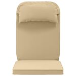 vidaXL Vankúš na slnečné ležadlo 100% polyester Béžová 55 x 124 x 5 cm – Obrázok 4