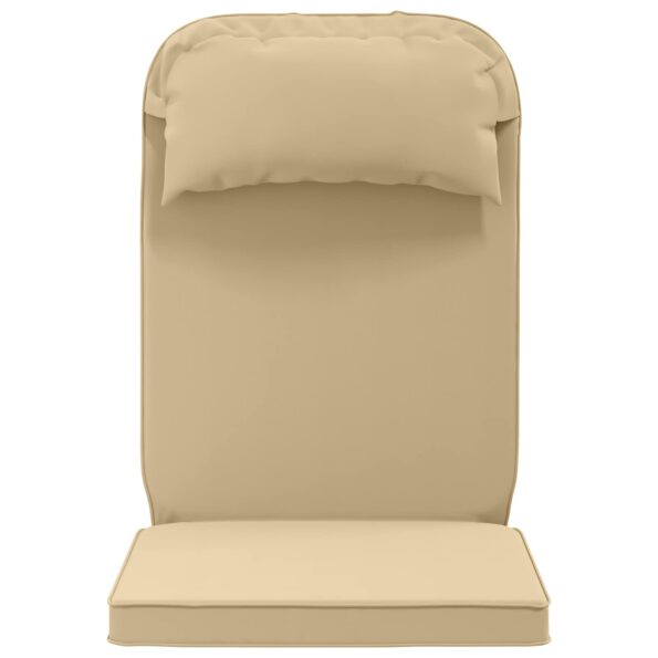 vidaXL Vankúš na slnečné ležadlo 100% polyester Béžová 55 x 124 x 5 cm – Obrázok 4