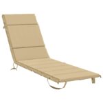 vidaXL Vankúš na ležadlo GEMERT 100% polyester Béžová 200 x 50 x 3 cm – Obrázok 2
