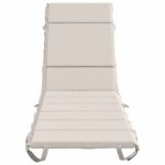 vidaXL Vankúš na ležadlo GEMERT 100% polyester Biela 200 x 55 x 3 cm – Obrázok 4