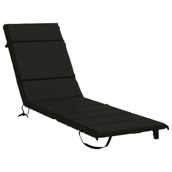 vidaXL Vankúš na ležadlo GEMERT 100% polyester Čierna 200 x 55 x 3 cm – Obrázok 2