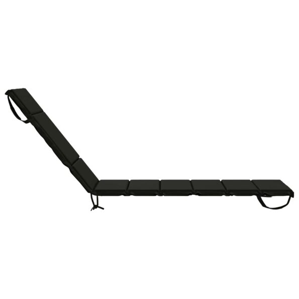 vidaXL Vankúš na ležadlo GEMERT 100% polyester Čierna 200 x 55 x 3 cm – Obrázok 5