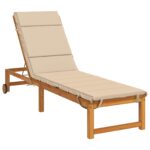 vidaXL Vankúš na ležadlo GEMERT 100% polyester Krémová 200 x 55 x 3 cm – Obrázok 3