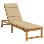 vidaXL Vankúš na ležadlo GEMERT 100% polyester Béžová 200 x 55 x 3 cm – Obrázok 3