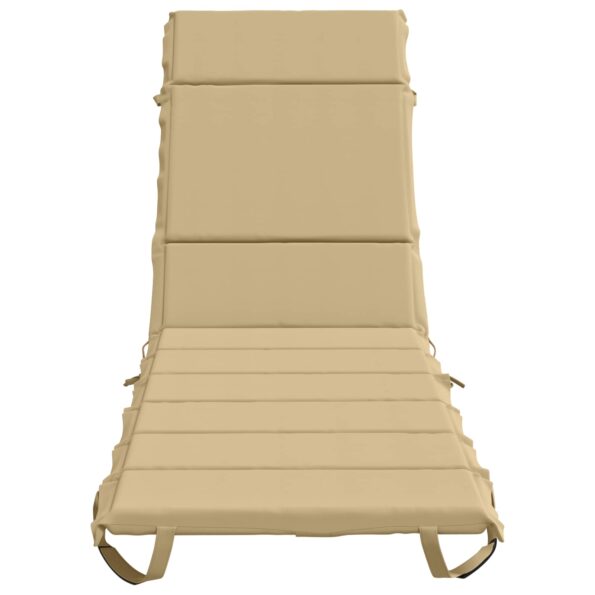 vidaXL Vankúš na ležadlo GEMERT 100% polyester Béžová 200 x 55 x 3 cm – Obrázok 4