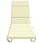 vidaXL Vankúš na ležadlo GEMERT 100% polyester Krémová 200 x 55 x 3 cm – Obrázok 4