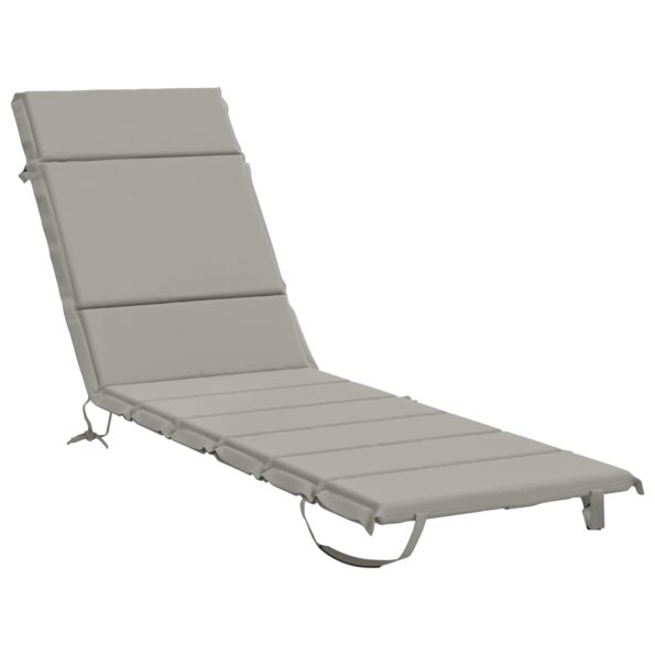 vidaXL Vankúš na ležadlo GEMERT 100% polyester Sivá 200 x 55 x 3 cm – Obrázok 2