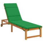 vidaXL Vankúš na ležadlo GEMERT 100% polyester Zelená 200 x 55 x 3 cm – Obrázok 3