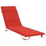 vidaXL Vankúš na ležadlo GEMERT 100% polyester Červená 200 x 55 x 3 cm – Obrázok 2