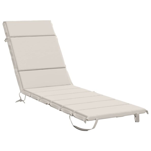 vidaXL Vankúš na ležadlo GEMERT 100% polyester Biela 200 x 60 x 3 cm – Obrázok 2