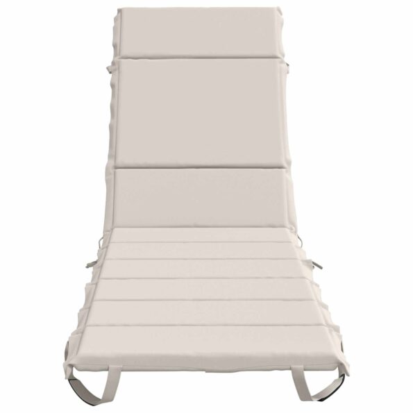 vidaXL Vankúš na ležadlo GEMERT 100% polyester Biela 200 x 60 x 3 cm – Obrázok 4