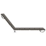 vidaXL Vankúš na ležadlo GEMERT 100% polyester Sivá 200 x 60 x 3 cm – Obrázok 5