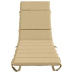 vidaXL Vankúš na ležadlo GEMERT 100% polyester Béžová 200 x 60 x 3 cm – Obrázok 4