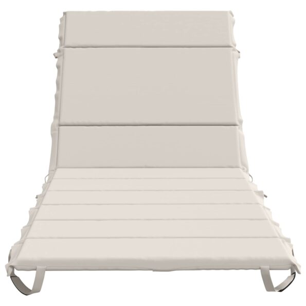 vidaXL Vankúš na ležadlo GEMERT 100% polyester Biela 200 x 70 x 3 cm – Obrázok 4