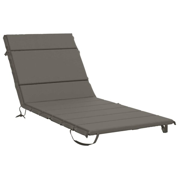 vidaXL Vankúš na ležadlo GEMERT 100% polyester Sivá 200 x 70 x 3 cm – Obrázok 2