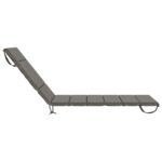 vidaXL Vankúš na ležadlo GEMERT 100% polyester Sivá 200 x 70 x 3 cm – Obrázok 5