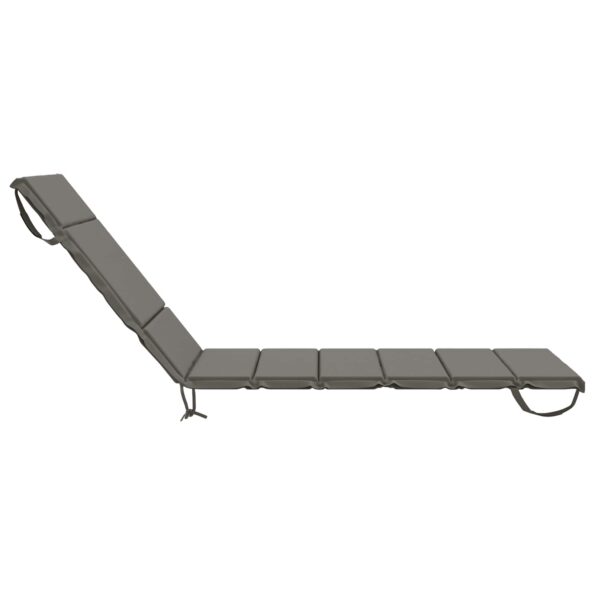 vidaXL Vankúš na ležadlo GEMERT 100% polyester Sivá 200 x 70 x 3 cm – Obrázok 5