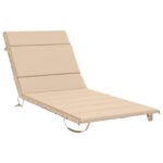 vidaXL Vankúš na ležadlo GEMERT 100% polyester Krémová 200 x 70 x 3 cm – Obrázok 2
