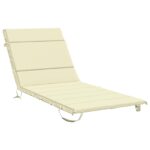 vidaXL Vankúš na ležadlo GEMERT 100% polyester Krémová 200 x 70 x 3 cm – Obrázok 2