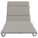 vidaXL Vankúš na ležadlo GEMERT 100% polyester Sivá 200 x 70 x 3 cm – Obrázok 4