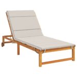 vidaXL Vankúš na ležadlo GEMERT 100% polyester Biela 200 x 90 x 3 cm – Obrázok 3