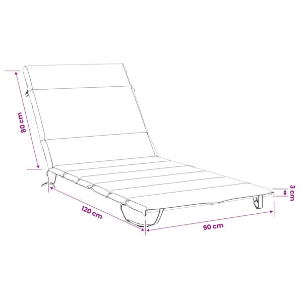 vidaXL Vankúš na ležadlo GEMERT 100% polyester Modrá 200 x 90 x 3 cm – Obrázok 9