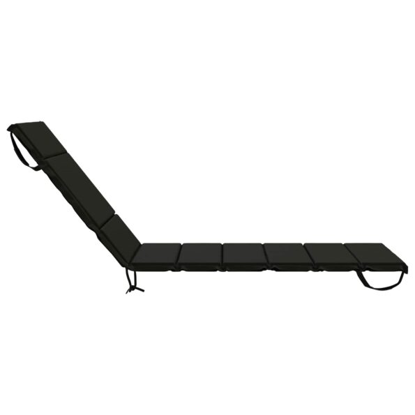 vidaXL Vankúš na ležadlo GEMERT 100% polyester Čierna 200 x 90 x 3 cm – Obrázok 5