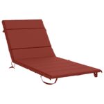 vidaXL Vankúš na ležadlo GEMERT 100% polyester Červená 200 x 90 x 3 cm – Obrázok 2
