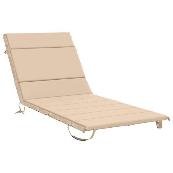 vidaXL Vankúš na ležadlo GEMERT 100% polyester Krémová 200 x 90 x 3 cm – Obrázok 2