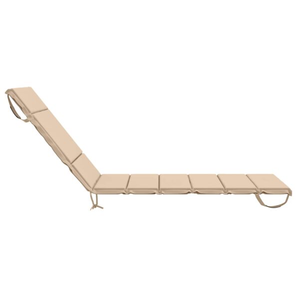 vidaXL Vankúš na ležadlo GEMERT 100% polyester Krémová 200 x 90 x 3 cm – Obrázok 5