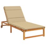 vidaXL Vankúš na ležadlo GEMERT 100% polyester Béžová 200 x 90 x 3 cm – Obrázok 3