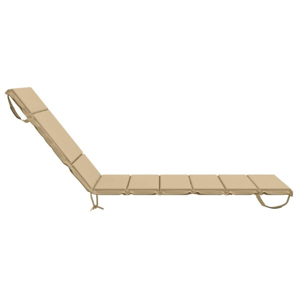vidaXL Vankúš na ležadlo GEMERT 100% polyester Béžová 200 x 90 x 3 cm – Obrázok 5