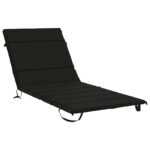vidaXL Vankúš na ležadlo GEMERT 100% polyester Čierna 200 x 90 x 3 cm – Obrázok 2